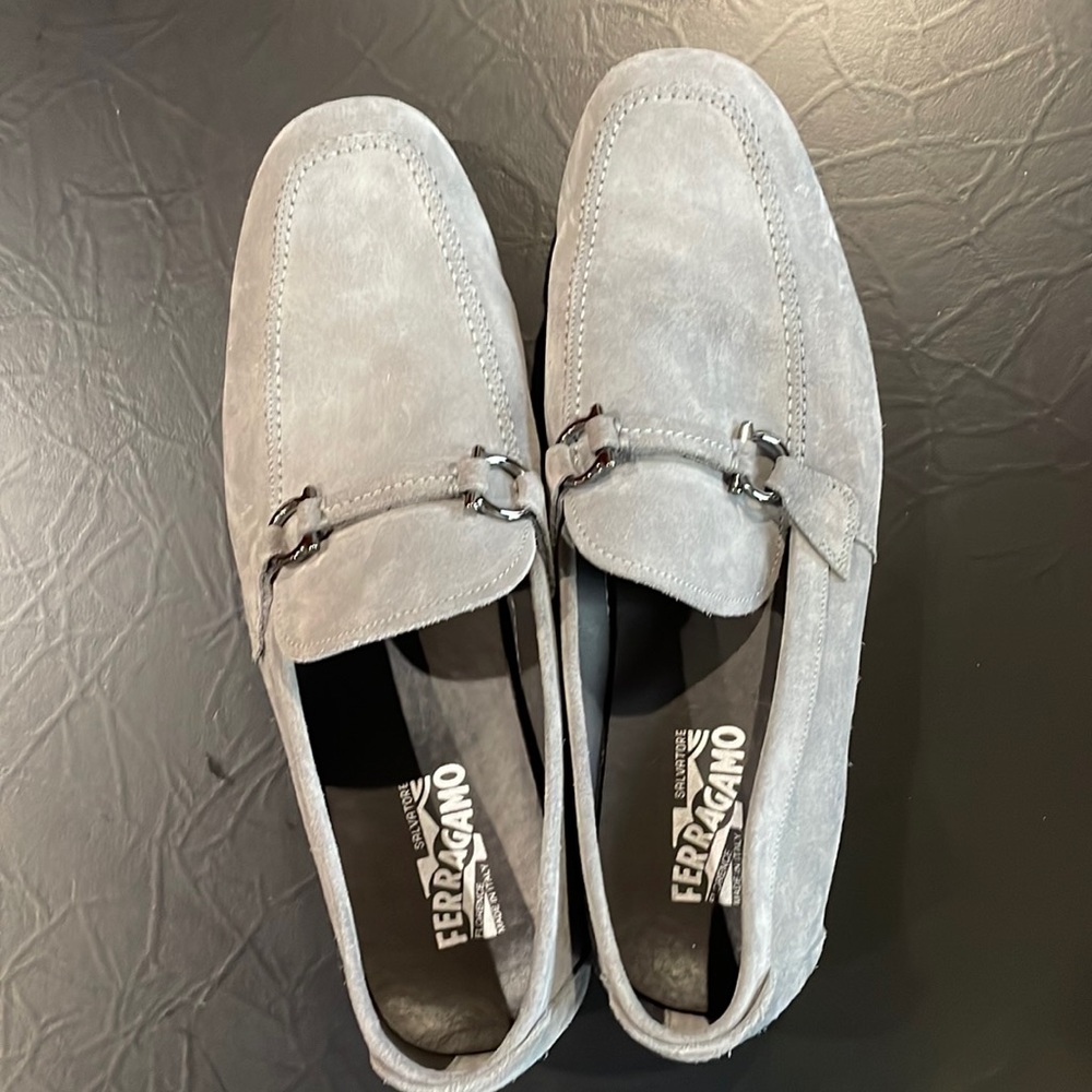 Salvatore ferragamo grey loafers. Size 13. New